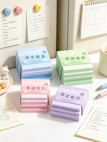 4pcs Macaron Gradient Sticky Notes, 300 Sheets Per Pad, Colorful Solid Color Square Memo Pads, Suitable For Students To Mark Textbook Highlights, Take Notes, To-Do Lists; Work Memos, Messages, Scrapbook Collage Decoration, Write Messages And Stick On Desks, Books, Documents, Dorms, Study Rooms, Offices, Daily Notes, Scrapbook DIY Stationery, Christmas Decoration, Teachers, Teacher Supplies, Classrooms, Schools, Office Decoration And Accessories, Desk Accessories - 7*7cm - View 3