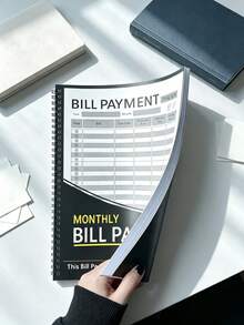 3/1 Spiral Bound Bill Payment Tracker Notebook, Monthly Budget Planner With Expense Payment Records & Savings Overview, Durable Paper English Version Financial Management Book, Suitable For Students, Office Workers, Home Budget Management - Multi-style 2 - View 5