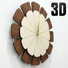 Horloge murale décorative artistique et créative, design 3D à deux couches, mouvement quartz ultra-silencieux, sans bruit de tic-tac, convient pour décorer le salon, la chambre, le bureau, la cuisine et le café, cadeau décoratif parfait pour les amis et la famille, peut être utilisé pour la décoration de la chambre, la décoration de la chambre à coucher, la décoration du dortoir, la décoration de la rentrée scolaire, la surprise scolaire, la saison de la rentrée scolaire, la décoration de mariage, le cadeau d'anniversaire d'un ami, la décoration de la maison et les fournitures scolaires. - Horloge murale artistique - Voir 6