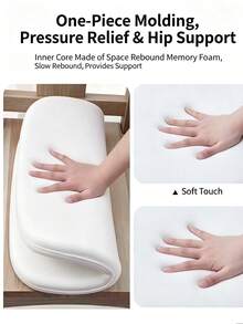 Non-Slip Truck Seat Cushion, 4cm Thick Memory Foam Pad, Suitable For Long-Distance Driving, Detachable And Breathable... Set, Relieves Hip Pressure And Provides Posture Support, Suitable For Cars, Offices And School Desks - Multicolor - View 11
