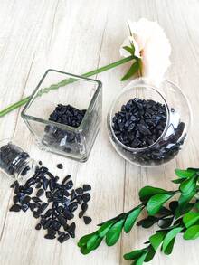 100g Black Obsidian Crushed Stones, Quartz Pebbles, Asymmetrical Decorative Stones, Suitable For Vase Filling, Aquarium, Home Decor, Vase Plants, Succulents And Cacti, Holiday Gift - Multi-pack - View 10