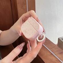 Magnetic Lid Earphone Case Pink Floral Pattern With Hanging Ring Earphone Shell Compatible With AirPods Pro 3 Protective Case Pro 2 Cute Apple 4 Simple 3 New 1/2 Generation Women's Earphone Case Protective Cover - Baby Pink - View 7