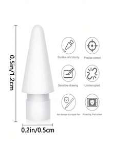 6pcs Replacement Pencil Tips With Storage Box, Compatible With Apple Pencil Pro, Fine Metal Tips For Apple Pencil 2nd Gen And 1st Gen/Apple Pencil USB-C, Wear-Resistant Precise Control Pen Tip Set, Birthday Holiday Gift Box Pen Accessories For Mother, Family, Friends - Multicolor - View 6