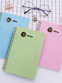 60 piezas Pegatinas transparentes personalizadas con nombre & foto - 25 estilos, Pegatinas transparentes impermeables personalizadas con etiquetas de nombre para jóvenes - Multicolor - Ver 3