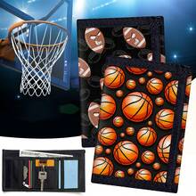 Basketball Style Wallet, Built-In Zipper Coin Pocket And Key Ring, Multiple ID Windows, Lightweight Pocket Wallet, Ideal Birthday Gift Choice - Multicolor - View 2
