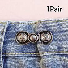 1Pair/2/3Pairs No-Sew Waist Buckle, Adjustable Detachable Button For Jeans, Pants, Skirts, Waist Size Reducer, No-Drill Waist Adjustment Tool - Multicolor - View 20