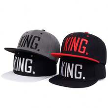 1pc Men's KING Letter Embroidery Hip-Hop Cap, Fashionable Sports Baseball Cap, Adjustable Sunscreen Casual Hat, Suitable For Spring And Autumn Travel, Beach And Party - Multicolor - View 9