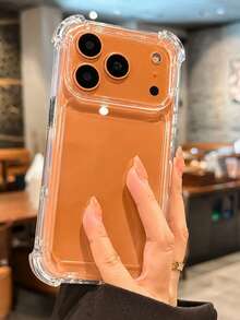 VRNOEI 1 buah Casing Ponsel Transparan Minimalis Premium Tahan Guncangan, Kompatibel dengan iPhone 17 11 12 13 14 15 16 17 Pro Max, Casing Pelindung Transparan Tahan Guncangan dengan Perlindungan Penuh - MultiWarna - View 3