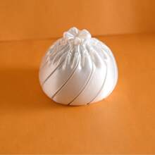 Novel Cute Bun-Shaped Twist Stress Relief Toy, 3D Printed Wrinkled Dumpling, Stretchable, Girly Style, Portable - White - View 3