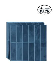 WoStick 1/4/10pcs 12'' X 12'' Self-Adhesive Backsplash Stickers - Vintage Navy Mist Textured 3D Self-Adhesive Tile Decals, Suitable For Kitchen, Bathroom, RV Wall Decoration - Indigo Large Size - View 11