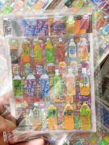 Waterproof Cute Retro Anime Snack Stickers, Aesthetic Decorations Suitable For Scrapbooking, DIY, Stationery, And School Supplies - Multicolor - View 4