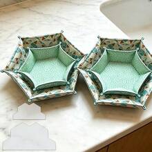 2pcs Hexagonal Decorative Storage Baskets DIY Transparent PET Quilting Templates - Templates For Accurate Patchwork, Fabric Crafts, And Decorations - Compatible With Sewing Machines And Hand Sewing - Durable PET Material, Ideal For Beginners - Classic - View 6