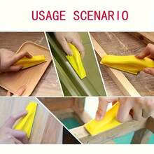 25/35/70pcs Yellow Sand Micro Fine Sandpaper Set (With Oxide Abrasive) - Hand Polishing Block, Suitable For Small Wooden Crafts, Narrow Space Metal Polishing, Model Making And Precision Polishing - Yellow - View 4