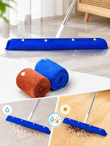 1/4pcs Reusable High Absorbency Microfiber Mop Head Cover 1pc, Coral Fleece Floor Mop Replacement Cloth Sleeve, Wet & Dry Dual Use Cleaning Pad For Kitchen Bathroom, Practical New Year Graduation House Gift - Multicolor - View 7
