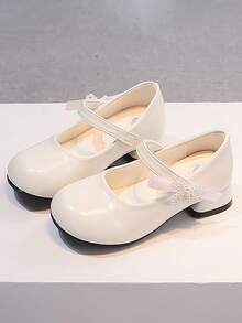 Girls' High Heel Pumps Princess Shoes Spring/Autumn 2026 New Style PU Leather Bowknot Shoes - Beige - View 6