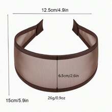 1pc Fashionable Mesh Breathable Wide Headband Solid Color Mesh Surface Premium Feel Daily Versatile Hair Accessory For Women - Multicolor - View 5