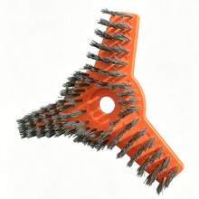 1pc 10-Inch Rotating Brush Trimmer Attachment, Durable Heavy-Duty Nylon Cleaning Brush, Garden Tool, Pool Cleaning Tool, Carpet Cleaner, Suitable For Garden Machinery And Gas Lawn Mowers - Lawn Mower Cleaning Brush Replacement Blade - View 7