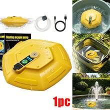 IPX7 Waterproof Floating Rechargeable Aerator Pump, Ultra Quiet Portable Oxygen Bubbler With Durable Battery, Live Bait Aerator For Minnow Bucket, Fish Tank, Outdoor Fishing And Live Bait Transportation - Yellow - View 1