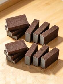 3pcs Magic Sponge Erasers: Easily Clean Stoves, Pots And RVs With Artificial Diamond And Silicon Carbide Brushes! - Brown - View 6
