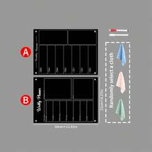 Black Magnetic Refrigerator Memo Board For Home, A/B/C 3 Layouts, Weekly Planner & Grocery List, Erasable Acrylic Whiteboard, Shopping List Blank Erasable Fridge Note Board - Multicolor - View 15