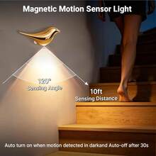 Smart LED Wall Light With Touch Dimming And Motion Sensor, Indoor LED Motion Sensor Wall Light, Eye-Protection Night Light, 1200mAh USB Rechargeable Night Light, Wireless Magnetic Wall Wash Light, Suitable For Bathroom, Bedroom, Cabinet, Living Room - Multicolor - View 3