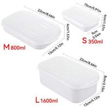 3/4/5/6/8pcs Airtight Food Storage Box, Meal Prep Containers - Reusable Lunch Box For Fridge, Home, Kitchen, School, Work And Travel. Food Container, Snack Container, Adult Portion Control Lunch Box, Lunch Bento Box, Fruit Serving Tray. - White - View 4