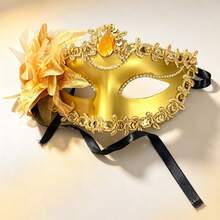1pc Halloween Half Face Mask, Venetian Princess Masquerade Mask, Party Performance Lace Mask, Club Bachelor Party Costume Mask - Flower Mask - View 13