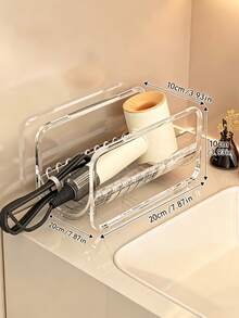 Curling Iron Holder Hair Dryer Stand Curling Iron Storage Rack Universal Item Storage Rack Straightener Holder Straightener Storage Rack Desktop Stackable Transparent Acrylic Vertical Storage Rack - Multicolor - View 7