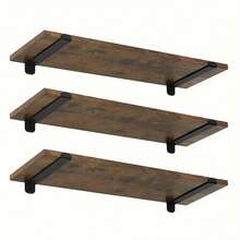 3 Stk.Wandregal 3-teiliges Set, schwebendes, Floating Shelf Tragfähigkeit 15 kg/ebene Wandregal, an Wand, Wohnzimmer, Küche, Badezimmer Floating Shelf - Weiß 1St - Übersicht 7