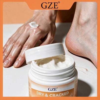GZE Dry & Cracked Moisturizing Cream 50g/1.76oz, Losion Perbaikan Intensif untuk Tangan & Tubuh, Untuk Kulit Kering, Pecah-pecah, dan Kasar yang Sangat Parah