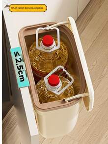 Wall-Mounted Trash Can With Lid, Large Capacity, Odor-Proof, Suitable For Kitchen, Bathroom And Toilet Paper Storage - A - View 7
