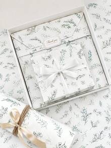 5/15/25/35 Sheets White Background Light Gray Line Drawing Plant Pattern Thin Paper, Suitable For DIY Crafts, Party Gifts, Bouquet Wrapping, Clothing Packaging And Birthday Gift Decoration - Light Gray Line Art Plants On White Background - View 1