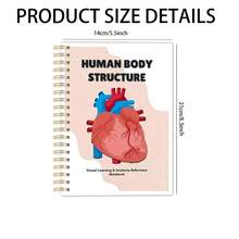 DANPERJI 1pc A5 Visual Anatomy Practice Book For Students And Artists - Human Body Structure Guide, Including Systems, Muscles, Organs And Bones, For Medical Study And Art Practice - Colorful - View 2