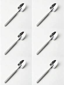 6 Pcs Pá De Colher De Aço Inoxidável 16 Cm - Visão 10