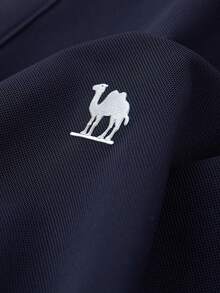 CAMEL CROWN Men's Ice Feel Quick Dry Polo Shirt, Breathable High Stretch Business Casual Short Sleeve Top For Summer - Navy - View 4