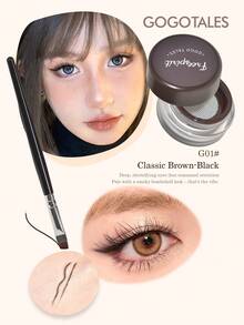 GOGO TALES GOGOTALES Natural Contour Cushion Eyeliner, Smudge-Proof, Long-Lasting, Waterproof And Sweat-Resistant, Smooth Texture, Rich Pigment, Suitable For Beginners To Use Easily - G01# Brown-black - View 7