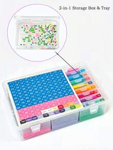 Diamond Painting Storage Box Tray White | 3-In-1 Diamond Painting Tray With Lid, Detachable Tray, Diamond Painting Accessories, Diamond Painting Storage - A - View 7