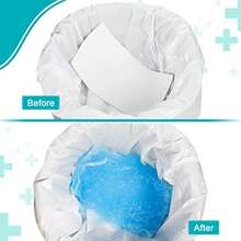 90 Count Absorbent Commode Pads For Bedside Commode Bucket Commode Liners Pads With Absorbent Gel, Potty Liner Pads For Adults Portable Toilet Bags Bedpans - 9.55in90 - View 5