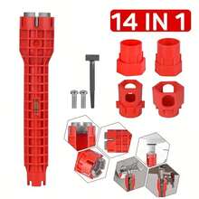 14-In-1 Multi-Function Sink Wrench Universal Bathroom Installation Tool Multi-Purpose Water Pipe Faucet Disassembly Wrench Home Water And Electricity Repair Manual Tool Bathroom Water Pipe Installation Tool Suitable For Bathroom And Kitchen Maintenance Bathroom Sink Faucet Industrial Manual Tool Sink Maintenance Plumbing Tool Easy To Use Tool - 14-in-1 - View 10