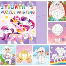 1pc 3D Paper Puzzle Wholesale Children's Early Education Hands-On Teaching Aid Reusable Adhesive Laser Puzzle Stickers - Multicolor - View 6