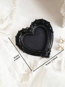 1pc Customized Black European Style 3D Floral Pattern Decorative Frame, Hand-Painted Resin Material DIY Wall Decor Hanging Ornament, Photo Frame, Enhances Home Atmosphere, Suitable For Home, Gathering, Party, Holiday As Wall Decoration And Photo Prop - Multicolor - View 8