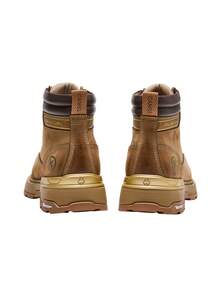 CAMEL CROWN Men's Water-Resistant High-Top Lace-Up Boots – Stylish, Non-Slip, Thick-Soled Work-Style Outdoor Boots - Khaki - View 4