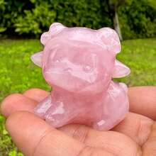 1PC Mixed Natural Crystal Cute Little Sheep Statue, Hand Carved Mini Sheep Healing Gemstone Animal Figurine, Christmas Pendant Desktop Decor Gift For Crystal Collectors - Multicolor - View 12