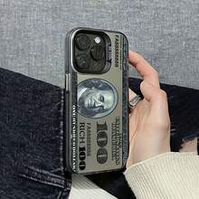 11-17 Galaxy 22-26 Phone Case - New Colorful Silver IMD Phone Case With $100 Bill Pattern For  16/16Plus/16Pro/16Promax/15/15Plus/15Promax/14/14Plus/14Pro/14Promax, 13/13Pro/13Promax, 12/12Pro/12Promax, 11/11Pro Max. Essential Phone Case For The Same Models - 圖片1PCS - 查看 3