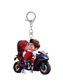 Gantungan Kunci Akrilik Motif Mawar Sepeda Motor Romantis Datar 2D, Dekorasi Interior Mobil, Dekorasi Rumah, Gantungan Kunci Desain Akrilik Baru, Tahan Lama dan Ringan, Cocok untuk Gantungan Kunci Mobil, Gantungan Kunci Ponsel, Gantungan Kunci Ransel dan Dompet - Dapat Digunakan sebagai Hadiah Ulang Tahun, Gantungan Kunci Penggemar Sepeda Motor, Liontin Tas Kunci Mobil, Datar 2D - MultiWarna - View 11