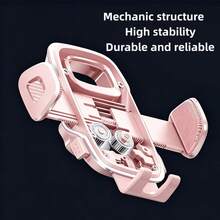 YWOR Pink Car Air Vent Phone Holder, Hands-Free Easy Clip Phone Mount, Compatible With Smartphones, Pink Car Accessory, Birthday Gift, Mother's Day Gift, Christmas Gift - Pink - View 6