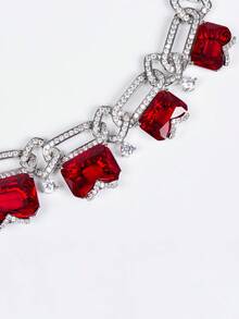 2pcs/Set Large Gemstone Jewelry Set, Luxurious Jewelry Set, Exaggerated Style Accessories, Women's Holiday Gift - Jewelry Sets - View 8