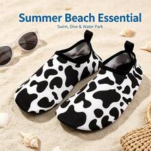 1 par de calcetines de playa y zapatos de agua resistentes al calor de verano, de secado rápido, antideslizantes, con rayas y lunares en color blanco leche, para fiestas al aire libre, fiestas en la piscina y uso en el hogar, calcetines transpirables tipo descalzos para parejas unisex, zapatos de natación para playa, parque acuático, buceo y surf, ligeros y duraderos, regalo de cumpleaños (talla múltiple, unisex, color de unión aleatorio) - Esencial de playa - Multicolor - Ver 5