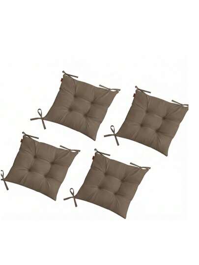 4-Piece Premium Luxury Chair Cushion Set – Soft Filled Comfortable Seat Pads, Non-Slip Base Stylish Design, For Kitchen & Dining Room Chairs