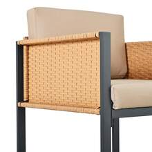 Patio Furniture Sets pour la maison, noir, tissu, Not Applicable x Not Applicable x Not Applicable cm - Tabac - Voir 5